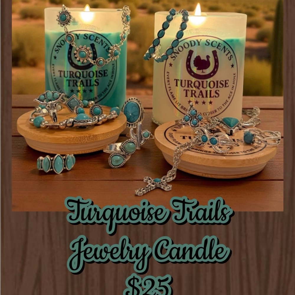 Turquoise Trails Jewelry Candle